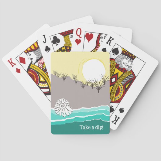 Jeu De Cartes Abstrait moderne Torn Sunset Beach Shell (dos)