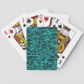 Jeu De Cartes Abstrait Motif Turquoise Noir (dos)