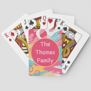 Jeu De Cartes Abstrait Personnalisé Coloré