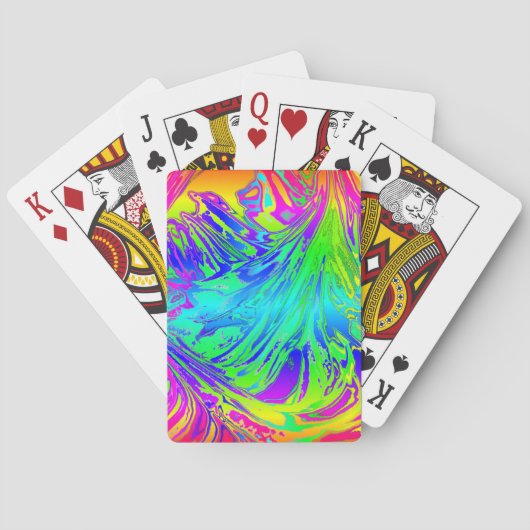 Jeu De Cartes Abstrait Splashing Rainbow Liquid (dos)