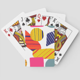 Jeu De Cartes Abstraite main dessinée, motif élégante.