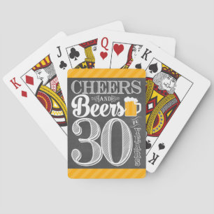 Jeu De Cartes Acclamations et bières à 30 ans de cartes de jeu