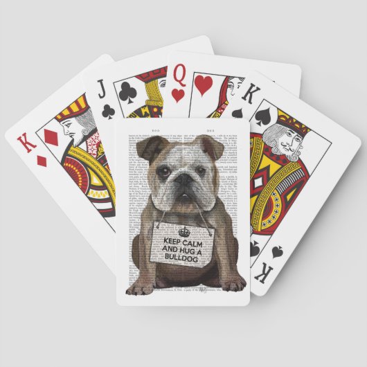 Jeu De Cartes Accrochez un Bulldog (dos)