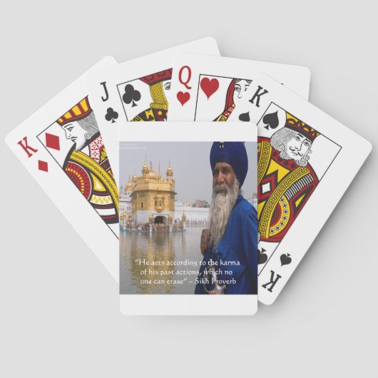 Jeu De Cartes Actions/Karma proverbe sikh (dos)