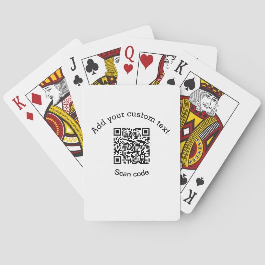 Jeu De Cartes Add your custom text scan QR code business (dos)