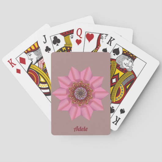 Jeu De Cartes ~ ADELE ~ 3D Rose Star Design ~ Original (dos)