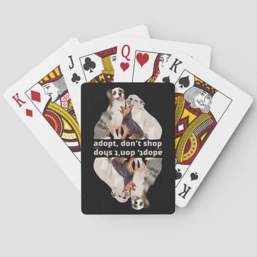 Jeu De Cartes ADOPT, DON'T SHOP save the animals dog rescue (dos)