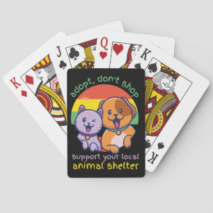 JEU DE CARTES ADOPTER NE PAS SHOP SOUTENIR VOTRE ABRI ANIMAL LOC