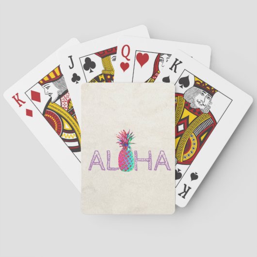 Jeu De Cartes Adorable Aloha Hawaiian Pineappy (dos)