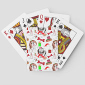 Jeu De Cartes Adorable Chih Tzu Motif de Noël (dos)