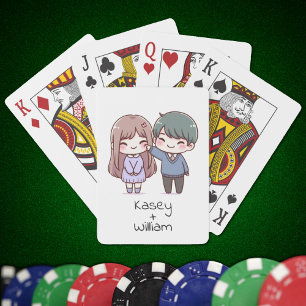 Jeu De Cartes Adorable Couple Chibi Personnalisé