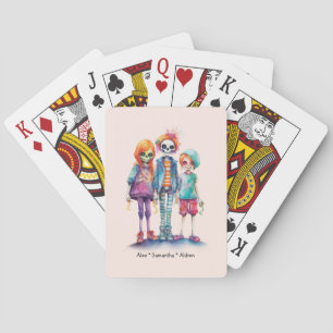 Jeu De Cartes Adorable Pastel Zombie Trio - Joli Halloween