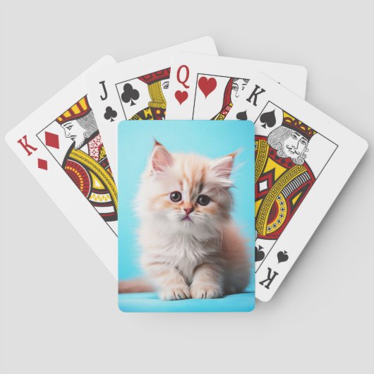 Jeu De Cartes Adorable Potrait de chaton blanc-54971 (dos)