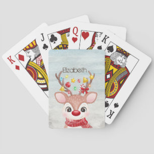 Jeu De Cartes Adorable renne de Noël
