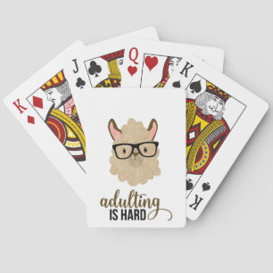 Jeu De Cartes Adulte drôle est dur Hipster Llama