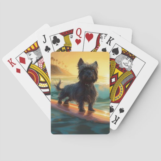 Jeu De Cartes Affenpinscher Beach Surf Peinture (dos)