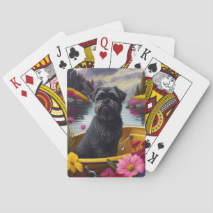 Jeu De Cartes Affenpinscher Chien sur une pagaie : une aventure