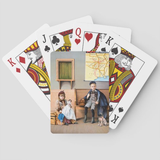 JEU DE CARTES AFFICHE DE CHEMIN DE FER, 1898 (dos)