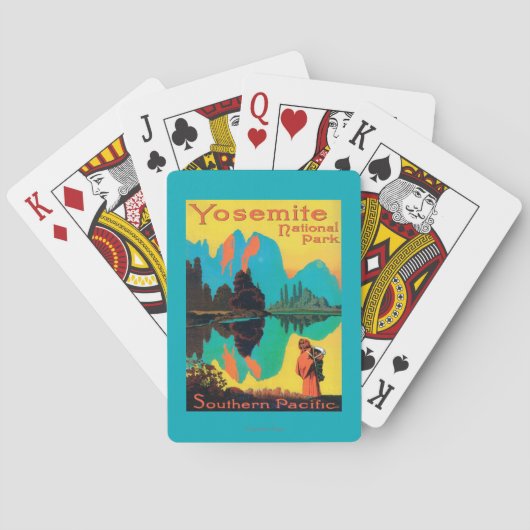 Jeu De Cartes Affiche de touristes - parc national de Yosemite, (dos)