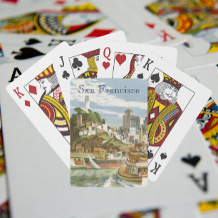 Jeu De Cartes Affiche de voyage de la baie de San Francisco vint