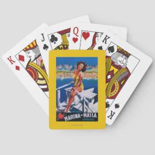 Jeu De Cartes Affiche de voyage de marina de Massa