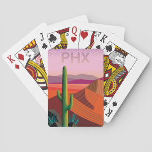 Jeu De Cartes Affiche de voyage de Phoenix Arizona  