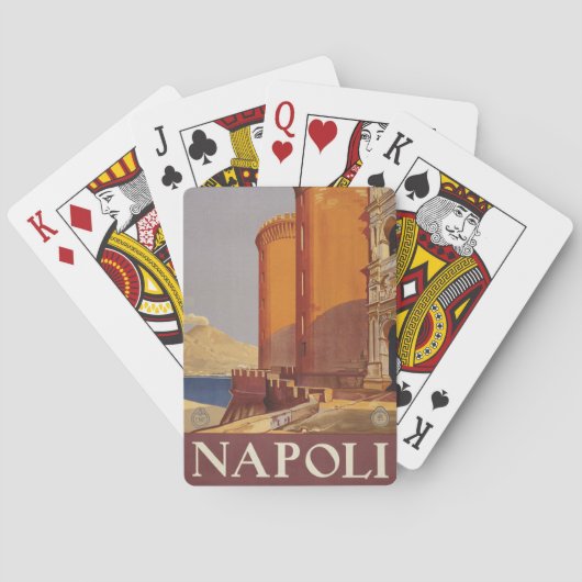 Jeu De Cartes Affiche De Voyage Du Vésuve Et De La Baie De Naple (dos)