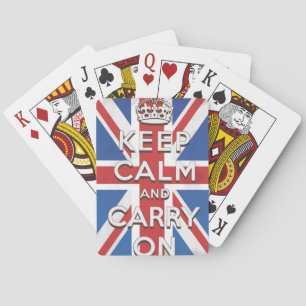 Jeu De Cartes affiche de voyage garde ton calme et continue