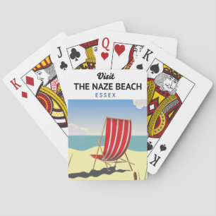 Jeu De Cartes Affiche de voyage Naze Beach Essex