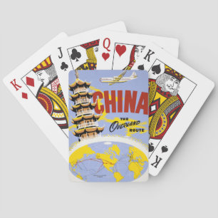 Jeu De Cartes Affiche de voyage pour Northwest Orient Airlines