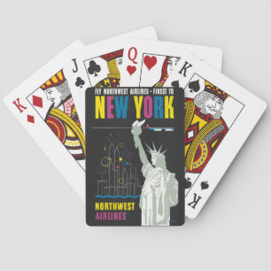 Jeu De Cartes Affiche De Voyage Pour Vol Northwest Airlines