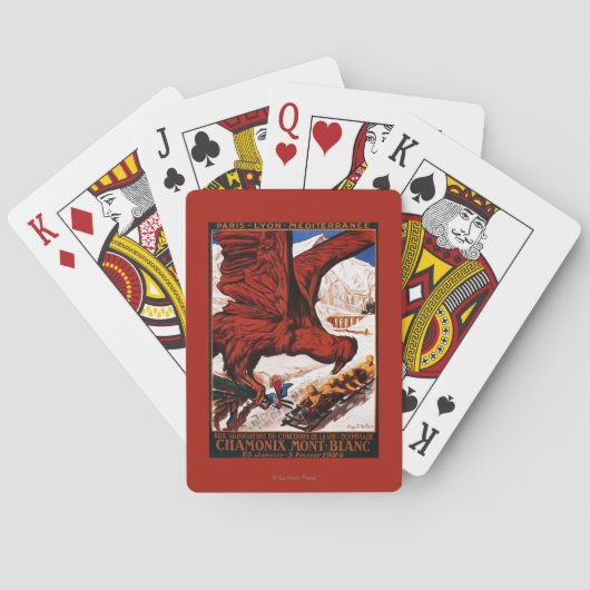 Jeu De Cartes Affiche des Jeux olympiques d'hiver de 1924 (dos)