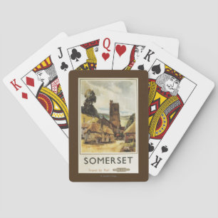 Jeu De Cartes Affiche ferroviaire britannique de scène