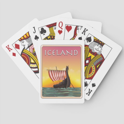 Jeu De Cartes Affiche Islande Viking Travel (dos)