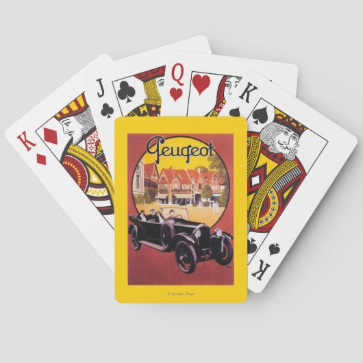 Jeu De Cartes Affiche promotionnelle d'automobile de Peugeot (dos)
