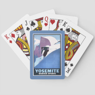 Jeu De Cartes Affiche promotionnelle de ski de sports d'hiver