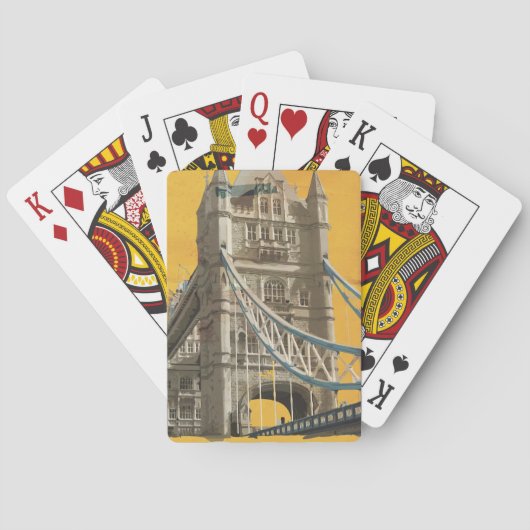 Jeu De Cartes Affiche vintage de Londres (dos)