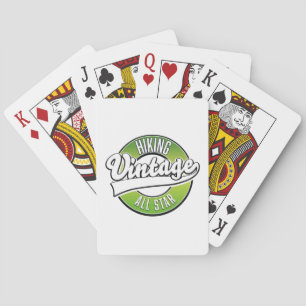 Jeu De Cartes Affiche Vintage Randonnée étoile Classique Bâton R
