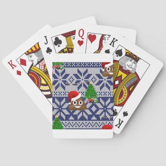 Jeu De Cartes affreux pull-over de Noël émoji (dos)