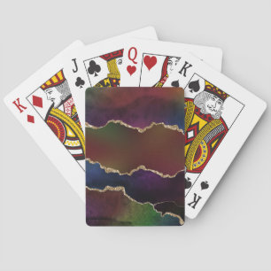 Jeu De Cartes Agate foncé intense   Moody Rainbow Jewel Tone