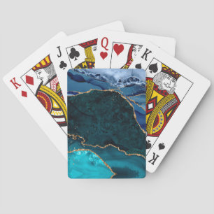 Jeu De Cartes Agate Lux Paon & Or