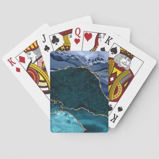 Jeu De Cartes Agate Lux Paon & Or (dos)