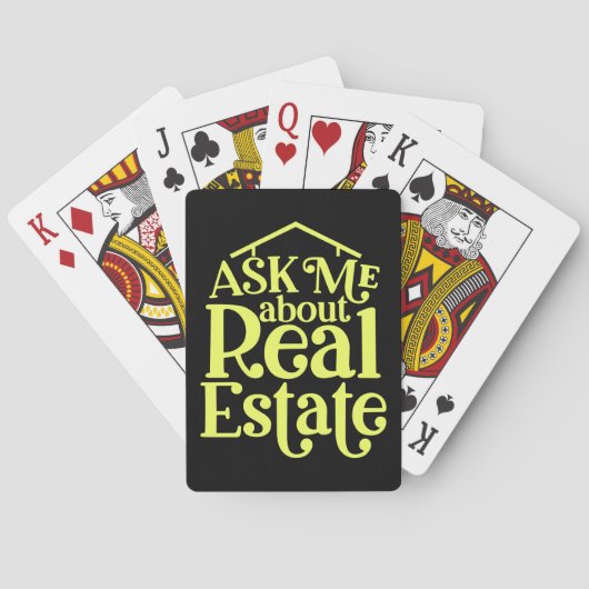 Jeu De Cartes Agent immobilier Home Broker Black Funny Realtor (dos)