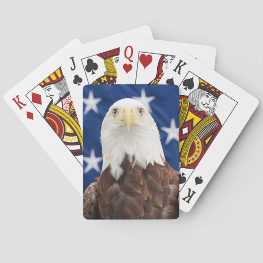 Jeu De Cartes Aigle à Bald avec les étoiles (dos)