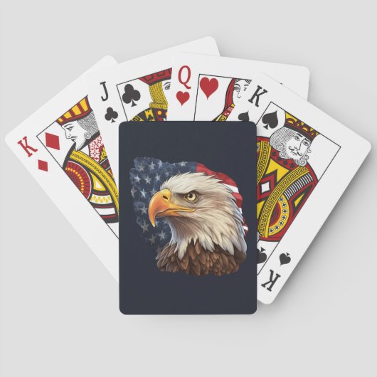 Jeu De Cartes Aigle à drapeau américain (dos)