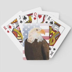 Jeu De Cartes Aigle avec drapeau américain