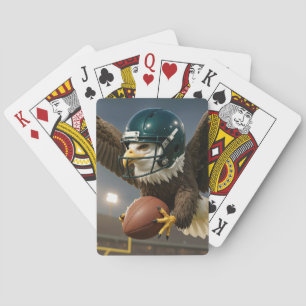 Jeu De Cartes Aigle avec un ballon de football dans un stade spo