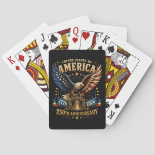 Jeu De Cartes Aigle du 250e anniversaire des États-Unis d'Amériq