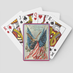 Jeu De Cartes Aigle et drapeau américain Patriotique 