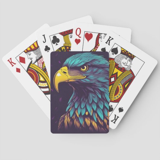 Jeu De Cartes Aigle Majestic aux couleurs vives (dos)